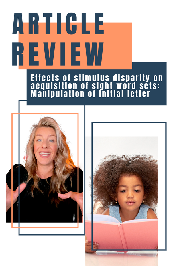 Article Review CEU: Teaching sight words (1 Learning BCBA CEU)